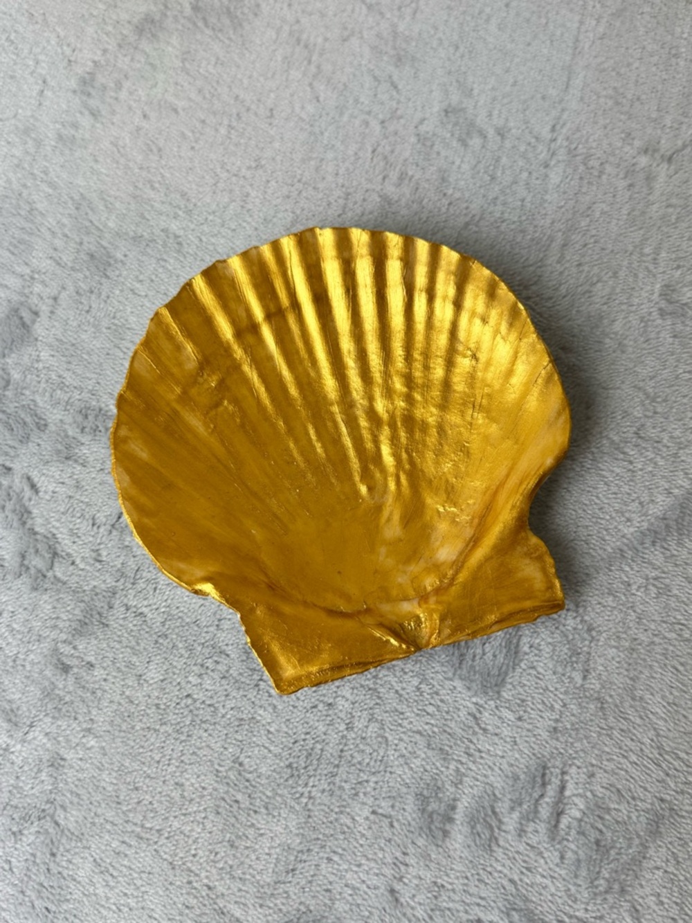 Gold Painted Shell Trinket Dish